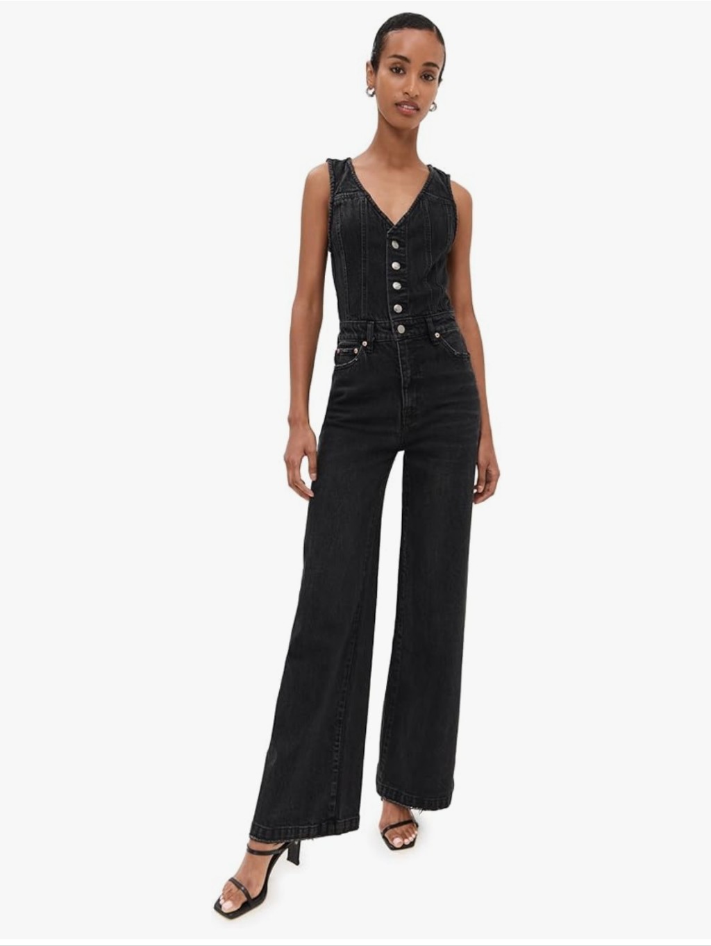 Pistola Aria Crop Fitted Vest Jumpsuit - Nwt